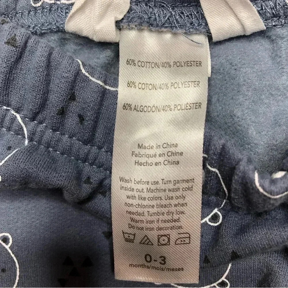 Rene Rofe Baby Sweatpants Blue / White Bears Size 0-3 Months - Picture 6 of 16